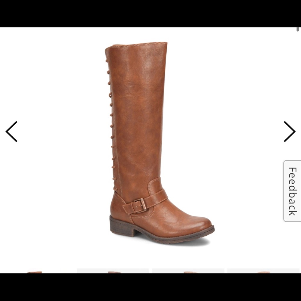 Cognac lace up boots. Size 6.5.